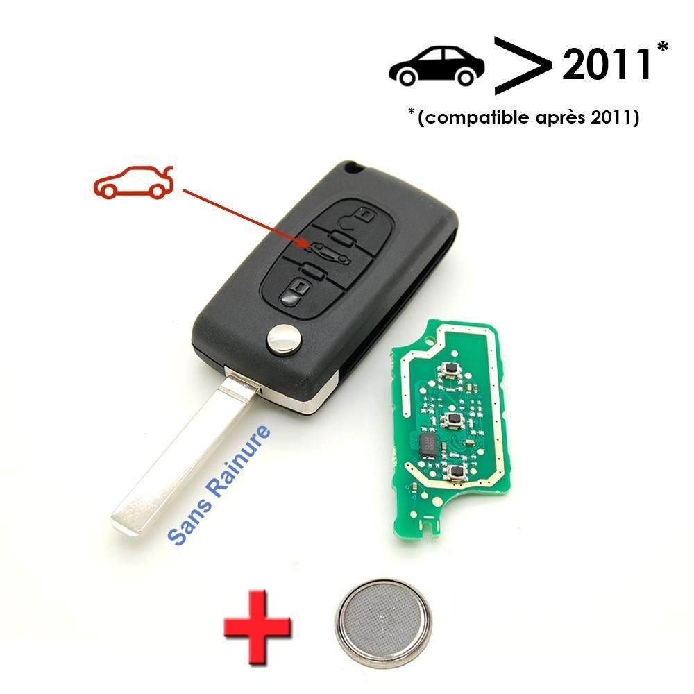 Electronic key programming peugeot 207 307 308 3 buttons